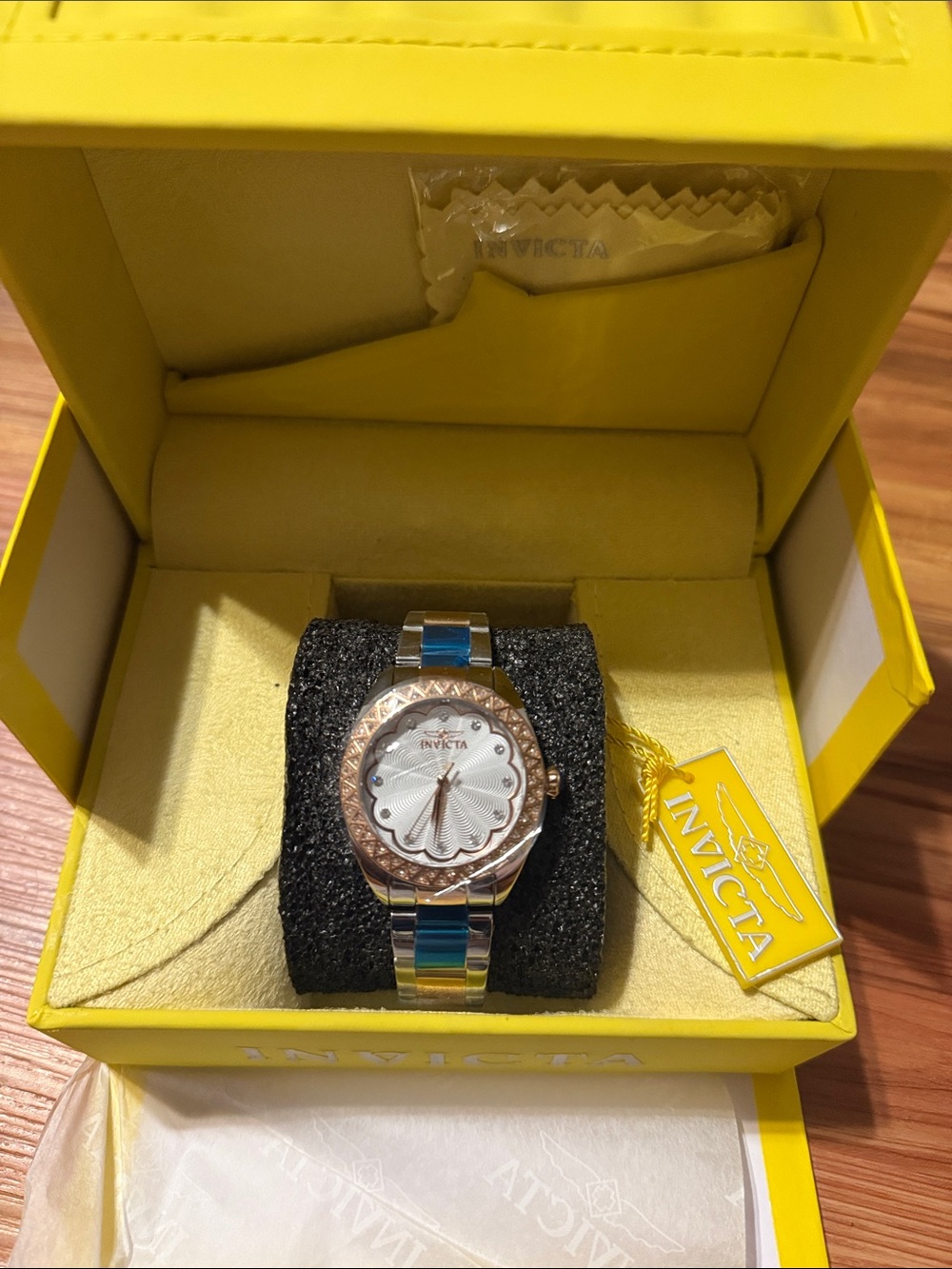 Invicta Two-Tone Rose Gold and Silver Women’s Bracelet Watch - White Dial - Picture 2 of 8